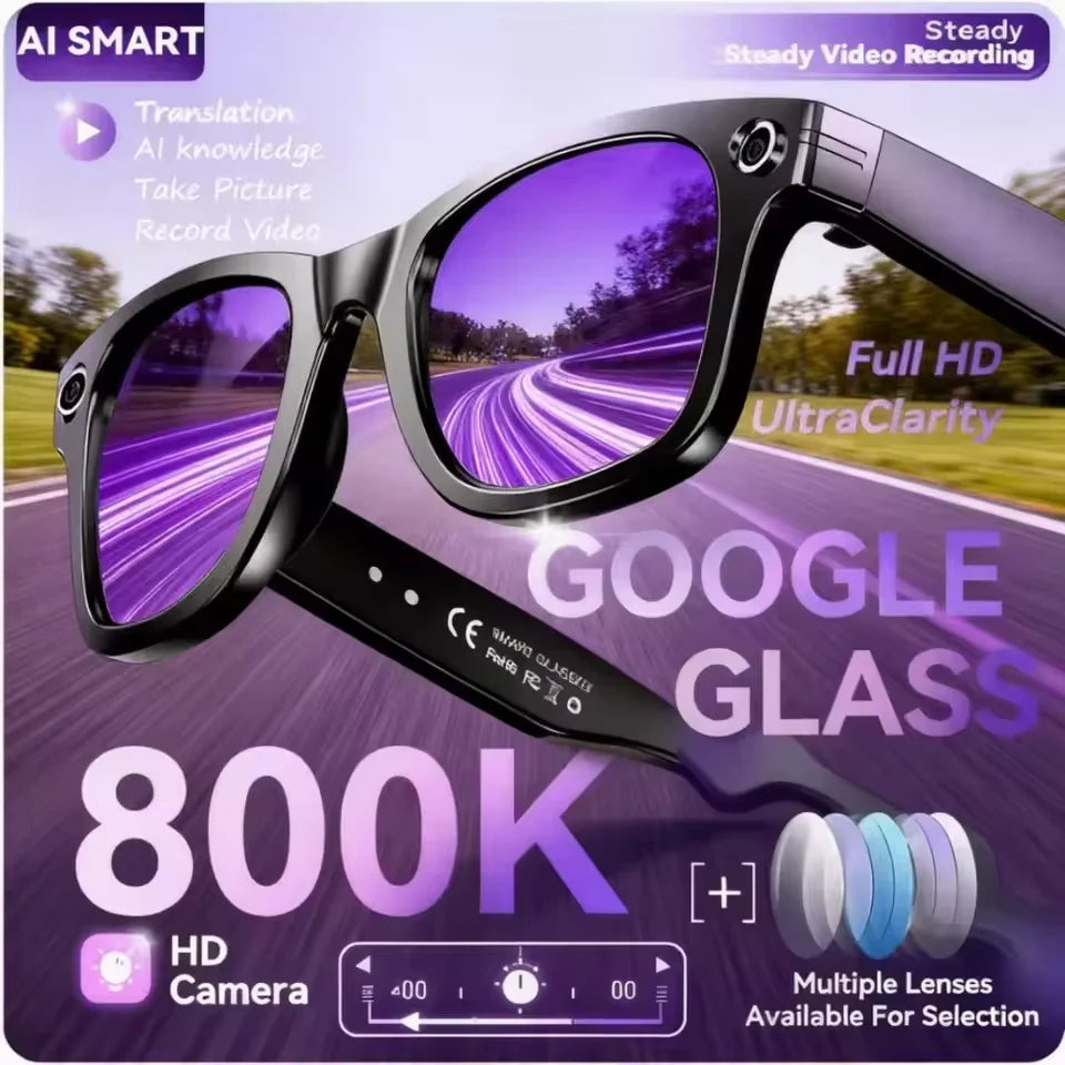 Nouvelle mise à niveau lunettes intelligentes avec caméra enregistrement vidéo AI reconnaissance Photo Bluetooth appel traduction voix lunettes de soleil hommes femmes