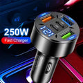 Chargeur De Voiture 250W 5 Ports Charge Rapide PD QC3.0 USB C Chargeur De Téléphone De Voiture Adaptateur De Type C Dans La Voiture Pour IPhone