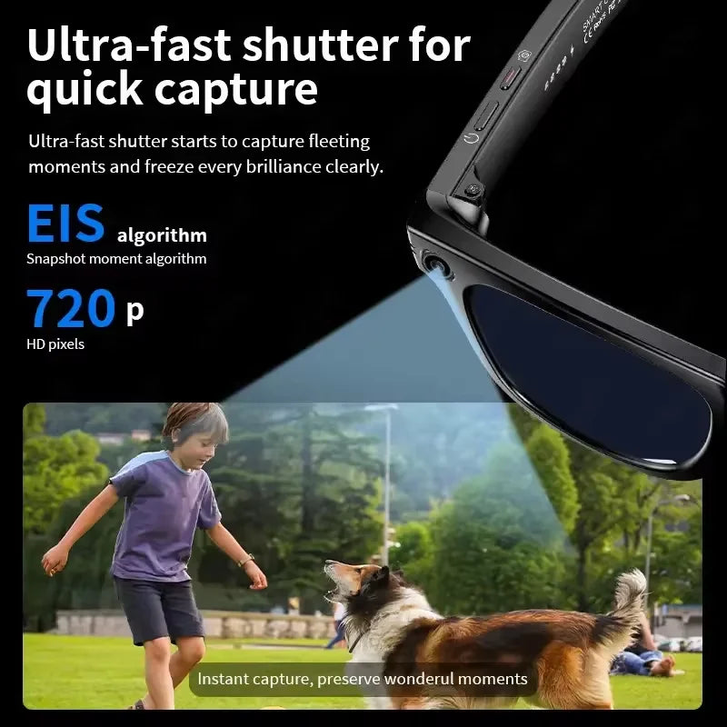Nouvelle mise à niveau lunettes intelligentes avec caméra enregistrement vidéo AI reconnaissance Photo Bluetooth appel traduction voix lunettes de soleil hommes femmes