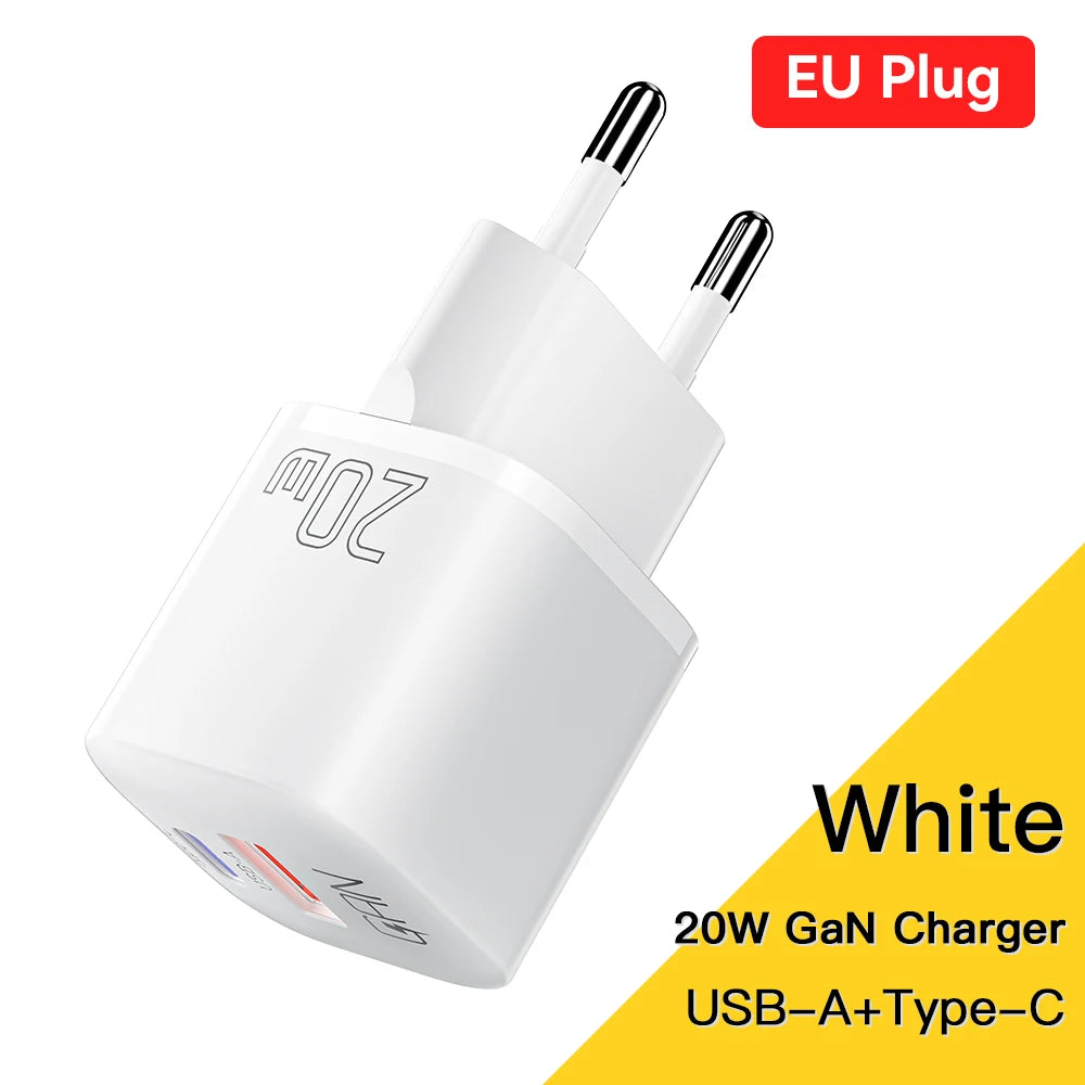 Essager 20W GaN Chargeur USB Type C PD Charge rapide Téléphone QC 3.0 Chargeurs rapides pour iPhone 14 13 12 11 Pro Max Mini iPad Chargement
