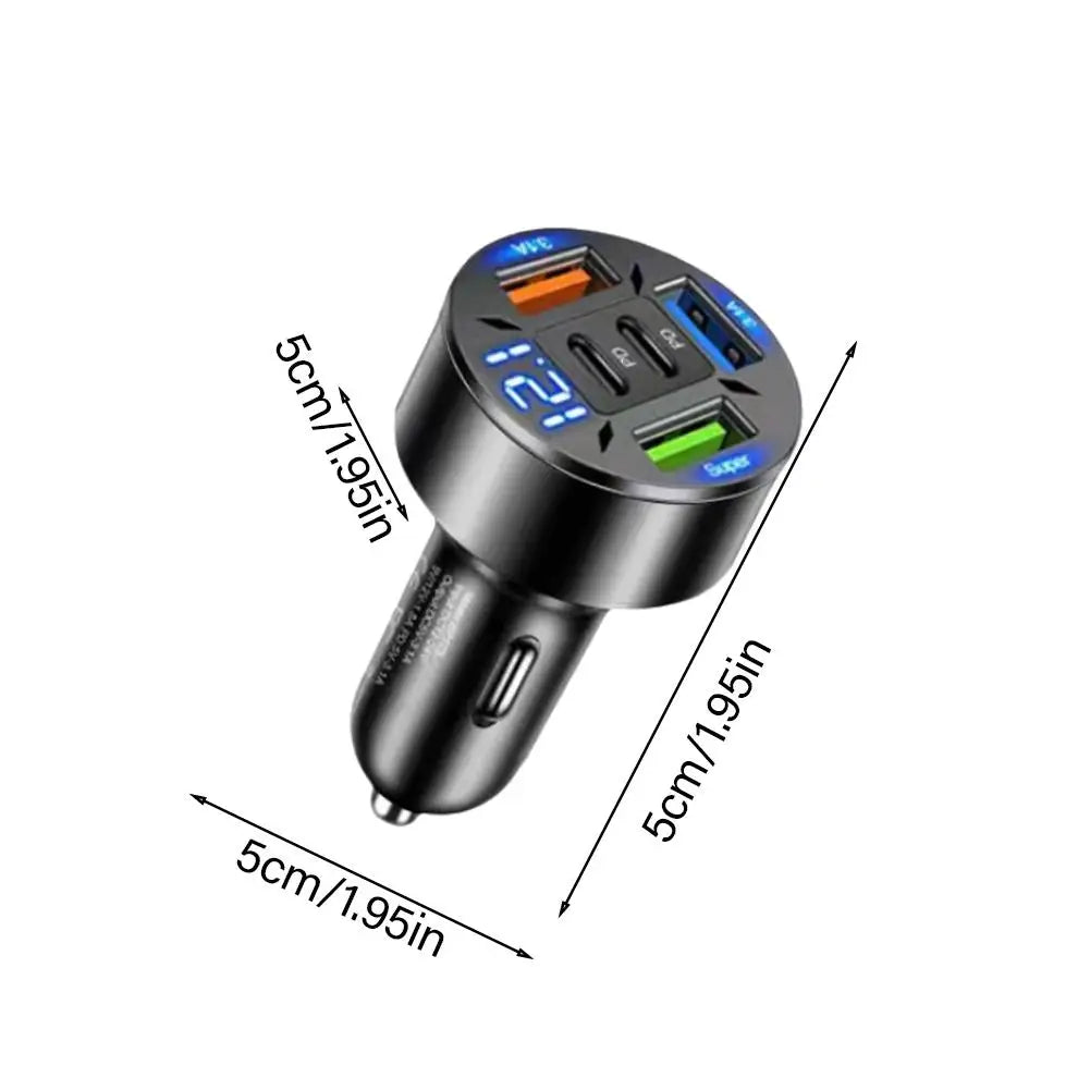 Chargeur De Voiture 250W 5 Ports Charge Rapide PD QC3.0 USB C Chargeur De Téléphone De Voiture Adaptateur De Type C Dans La Voiture Pour IPhone