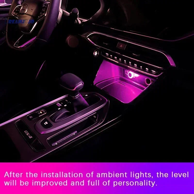 1PCS Intérieur de voiture USB Lumière d’ambiance LED Lumières de signalisation décoratives Décorations de lampe de lecture automatique