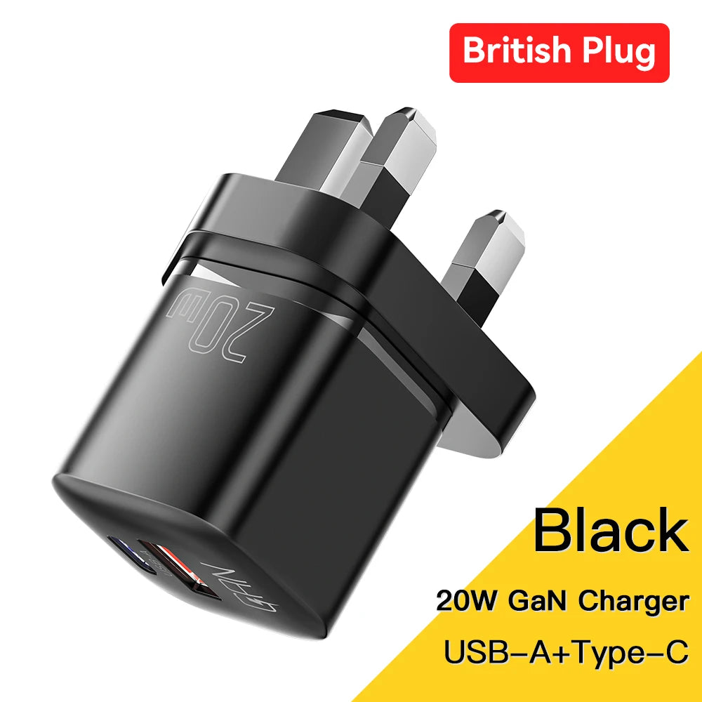 Essager 20W GaN Chargeur USB Type C PD Charge rapide Téléphone QC 3.0 Chargeurs rapides pour iPhone 14 13 12 11 Pro Max Mini iPad Chargement