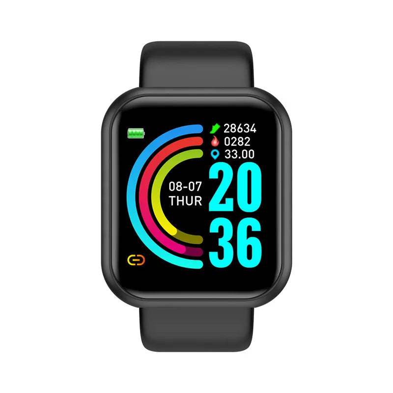 Montre intelligente pour femmes Hommes Montre-bracelet Bluetooth Connecté Téléphone Lecteur Musique Fitness Sport Bracelet Moniteur de sommeil Montres numériques