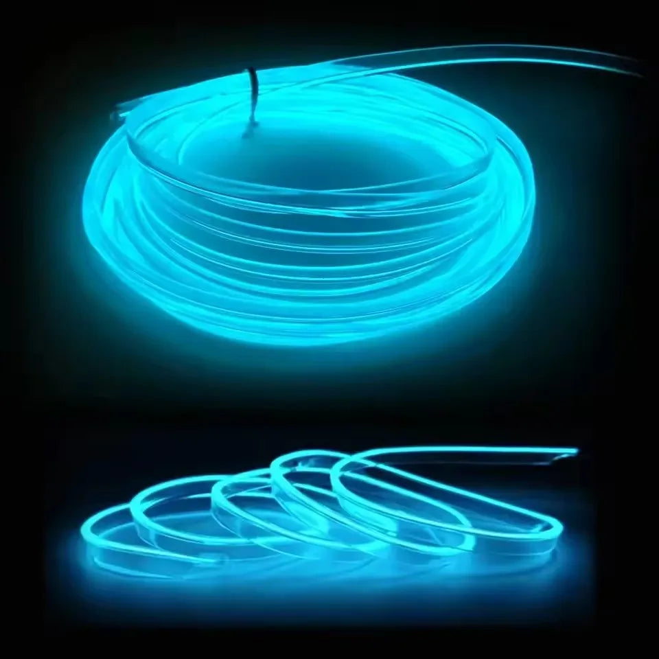 5M Intérieur De Voiture Led Strip Light Néon EL Câblage Lampe Décorative Pour Auto DIY Flexible Ambiant Lumière USB Party Atmosphere Diode
